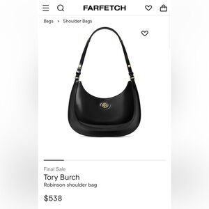 Tory Burch Black Robinson Shoulder Bag